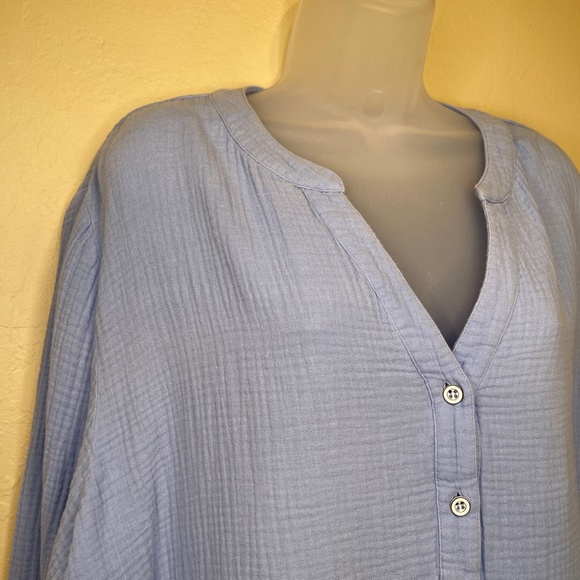 Soft Surroundings | Beachy Pullover Gauze Soft Texture Lightweight Comfy Tunic - Picture 5 of 14